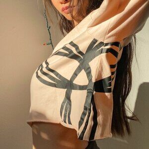 Aritzia TNA Orange Crop Top